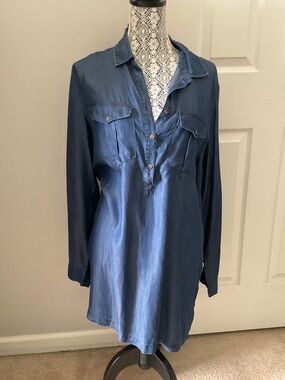 Forever 21 Denim Blue Chambray Top